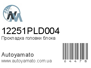 Прокладка головки блока 12251PLD004 (NIPPON MOTORS)